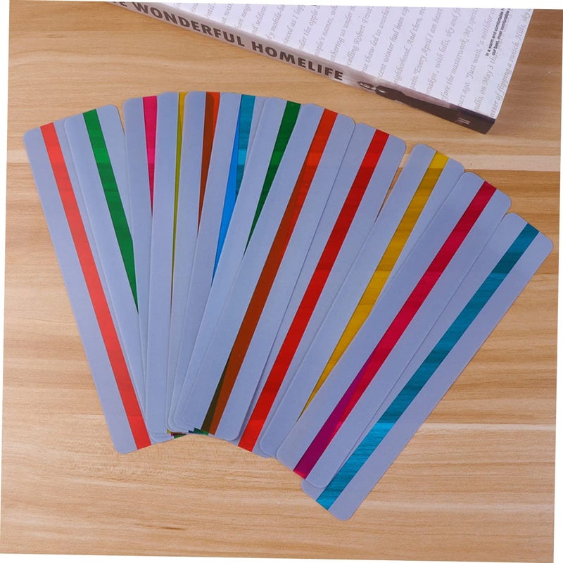إشارات كتب PVC كبيرة الحجم 19 × 3.2 سم مقاومة للماء للقراءة للطلاب والمعلمين 32 قطعة - Image 3