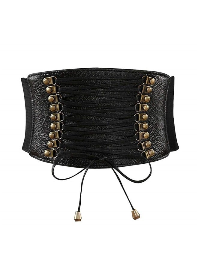 Generic Womens PU Leather Belt High Waist Cincher Belt Corsets for Waist Training Wide Belt  - Image 1