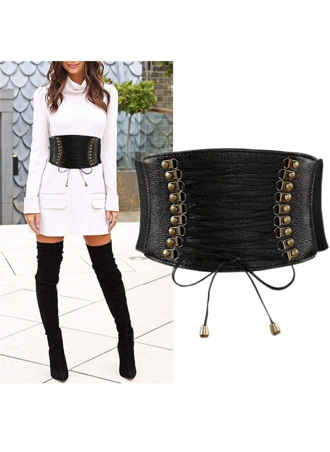 Generic Womens PU Leather Belt High Waist Cincher Belt Corsets for Waist Training Wide Belt  - Image 2