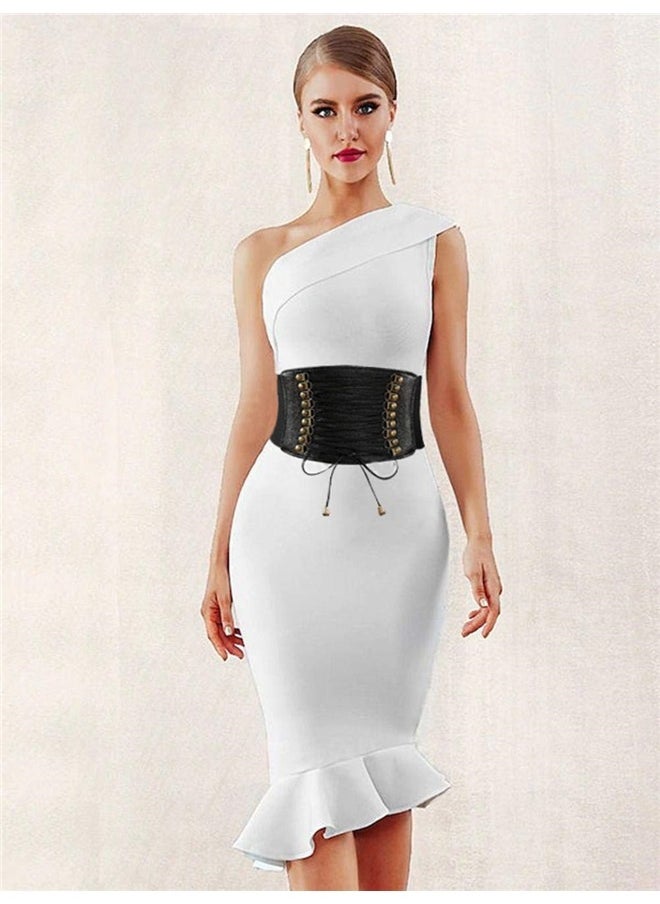 Generic Womens PU Leather Belt High Waist Cincher Belt Corsets for Waist Training Wide Belt  - Image 5
