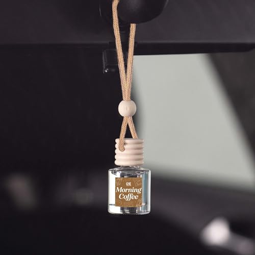 CE CRAFT C&E Craft Co Hanging Car Air Freshener Diffuser 2 Pack, Long Lasting Fragrance Oil Car Freshener, Glass Bottle Auto Air Freshener, Made in USA (Morning Coffee) - Image 4