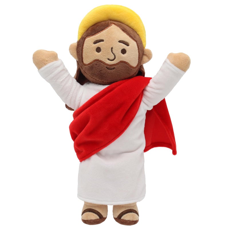 Yelakey 13 Jesus Plush Brown Jesus Stuffed Doll Christian Plushie Doll for Easter Christmas Church Religious Gifts for Kids Adults brownred - Image 3