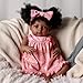 BABESIDE Lifelike Reborn Baby Dolls Daisy Black Girl 20 Inch Soft Body RealisticNewborn Handmade Real Life Baby Dolls with Clothes and Toy Gift for Kids Age 3 - Image 2