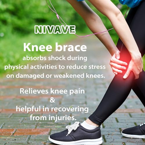 Nivave neoprene blend Knee support fully adjustable brace, Knee Cap Open Patella support for Knee Pain, Activities, Arthritis, and Protection for Men and Women (Universal, Black, 1) - Image 4