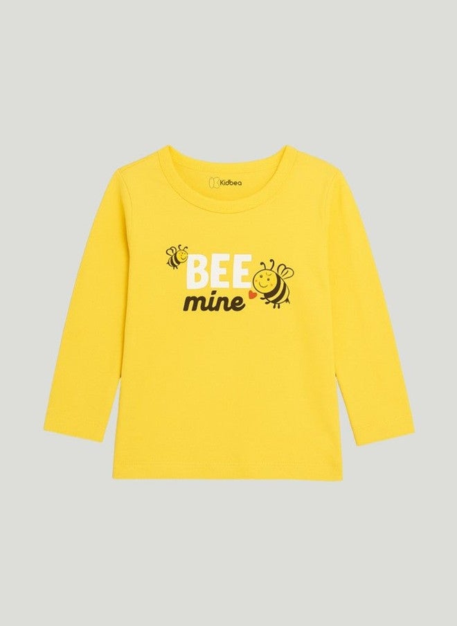 Kidbea Kids Cotton Nightwear Set - Soft Breathable Sleepwear with Bee Print - Image 3