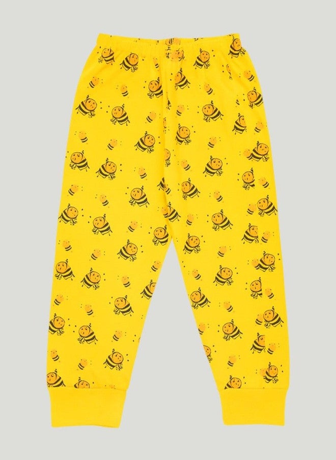 Kidbea Kids Cotton Nightwear Set - Soft Breathable Sleepwear with Bee Print - Image 5