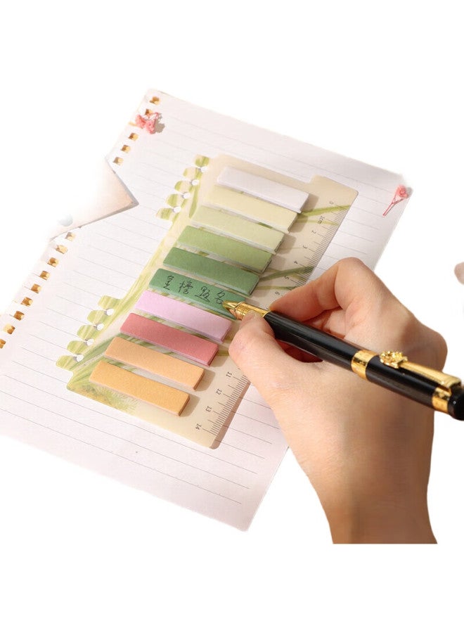 Tatanice Sticky Notes, Classical Chinese Landscape Ink Painting High-Quality Stickers, Chinese Style Illustrations, Simple Message Pad, Adhesive Paper, Floral Design, 10Cm X 10Cm - Image 2