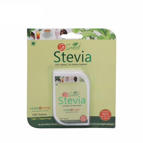 So Sweet Stevia Tablets Sugar Free Natural Sweetener Zero Calorie 1000 Tablets -Pack of 2 (500 Each) - Image 2