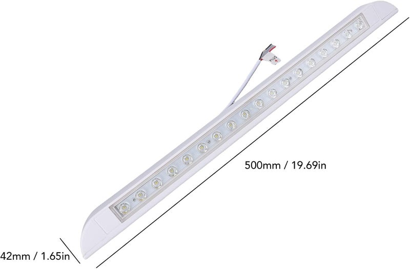 UV resistant RV Exterior LED Light RV Awning Porch Light 9W White with IP67 for Truck Trailer Camping Car Yacht (White Without Switch) Upgraded simple practical design - Image 5