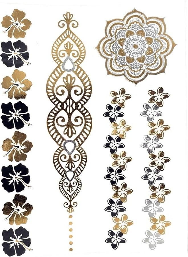 Beautifully Designed Tattoo Sticker Of Gold For Hand And Body  - Image 2