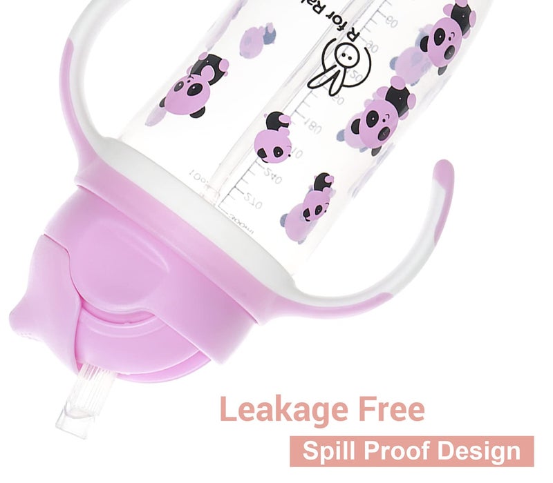R for Rabbit Premium Bubble Baby Sipper - 300ml Pink - Image 3