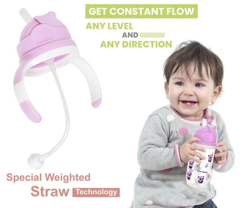 R for Rabbit Premium Bubble Baby Sipper - 300ml Pink - Image 4