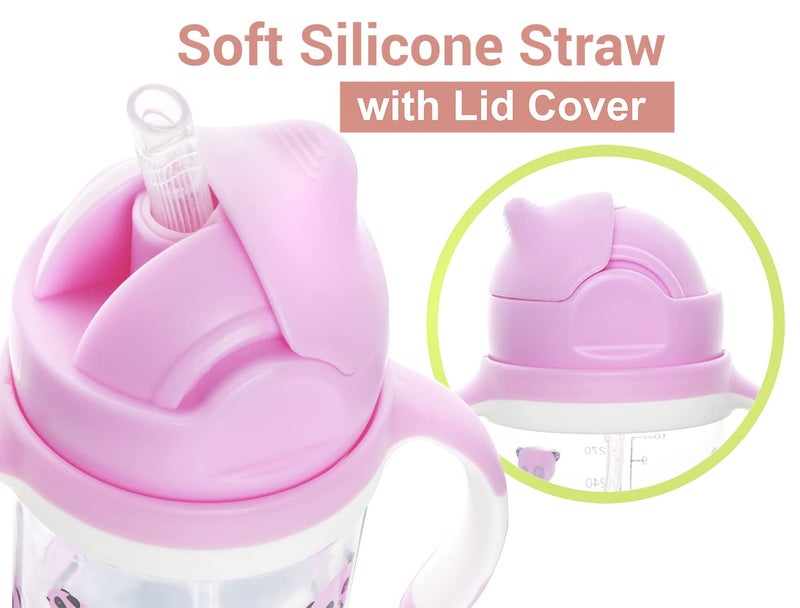 R for Rabbit Premium Bubble Baby Sipper - 300ml Pink - Image 2