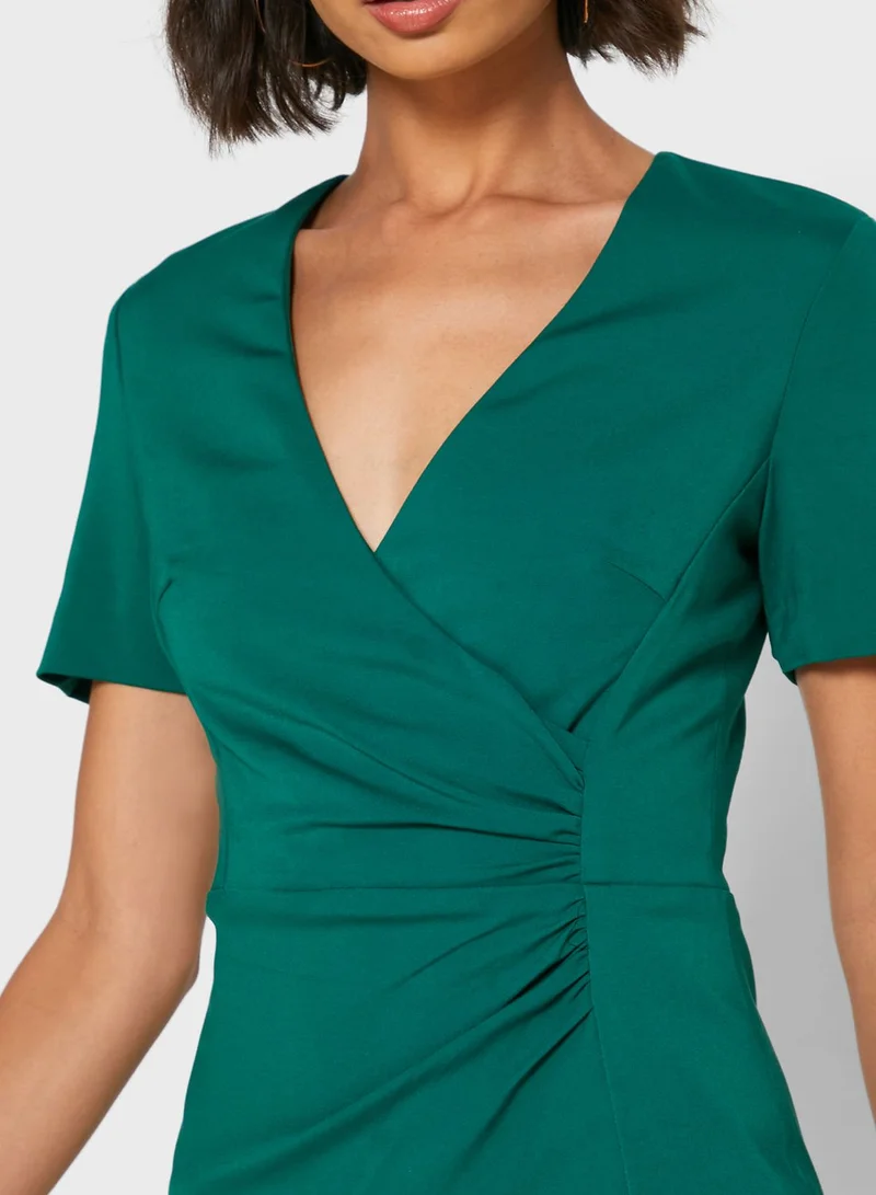 French Connection Esmei Bodycon Wrap Dress