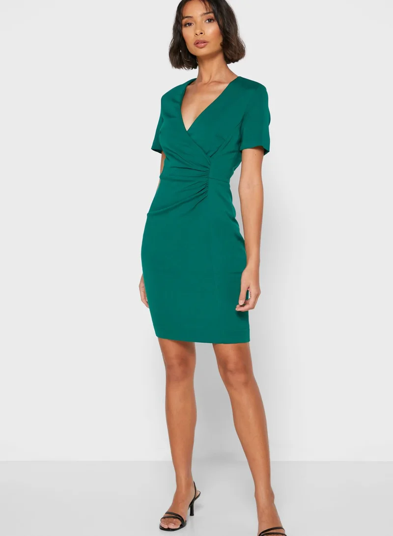 French Connection Esmei Bodycon Wrap Dress