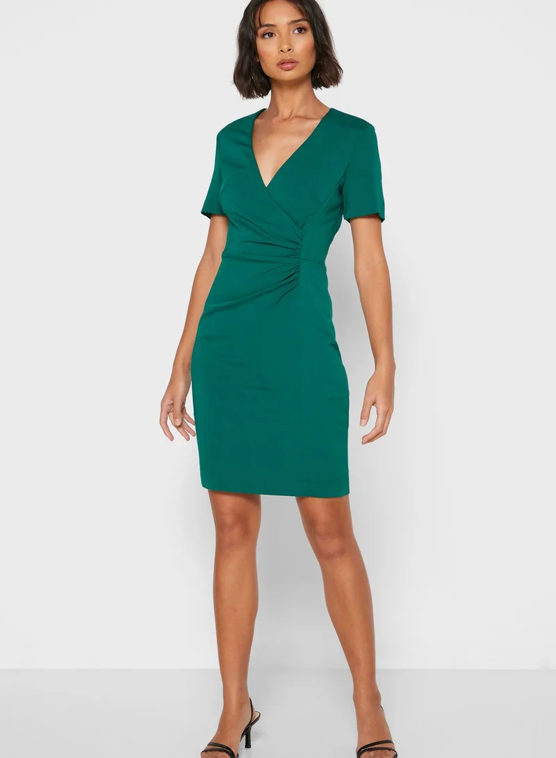French Connection Esmei Bodycon Wrap Dress