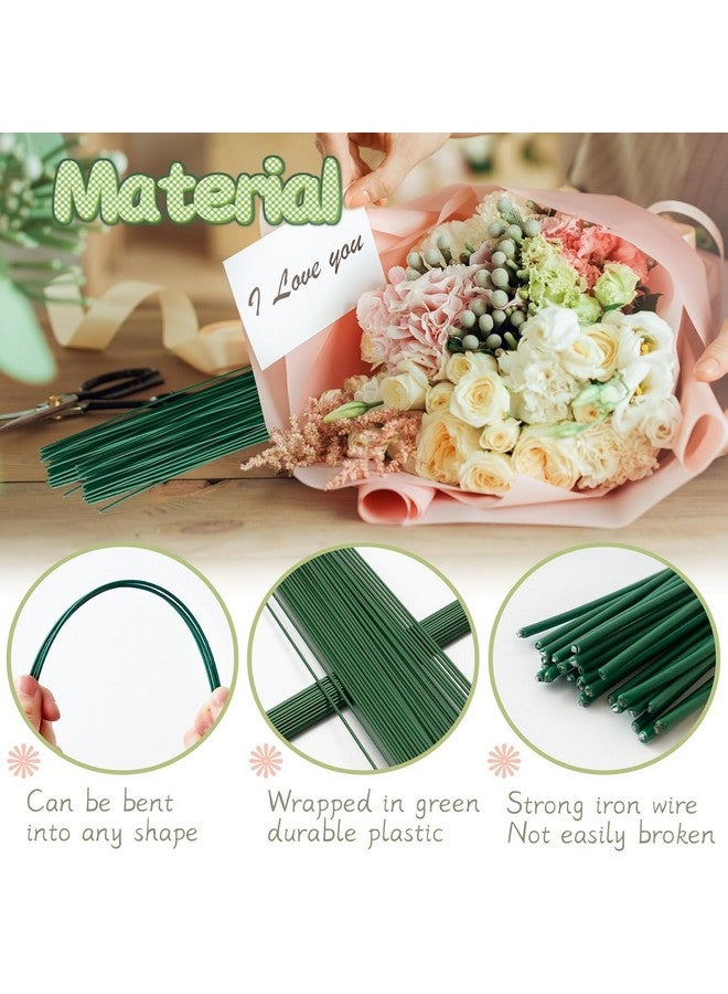 Just Flowers Floral Stem Wire, Diameter 2MM Color Coated Flower Making Wire Accessory for DIY Bouquet Stem Wrapping and Crafts (15 Inch, Green Pack of, 50) - Image 2