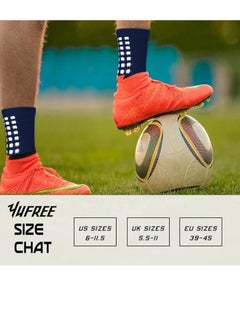 Generic Men's Soccer Socks Anti Slip Non Slip Grip Pads for Football Basketball Sports Grip Socks, 4 Pair  - Image 4