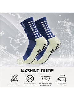 Generic Men's Soccer Socks Anti Slip Non Slip Grip Pads for Football Basketball Sports Grip Socks, 4 Pair  - Image 5
