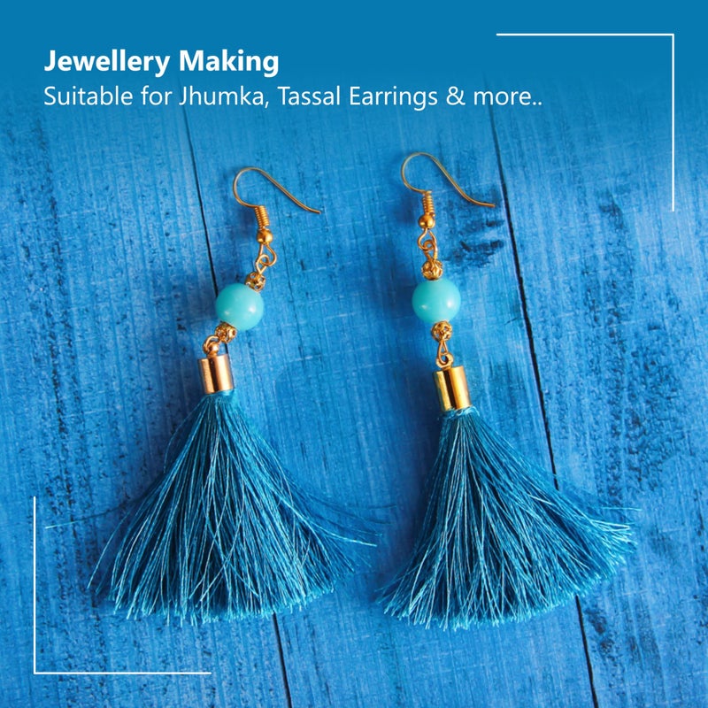 Royal Embroidery Threads - Thread for Machine, Hand Stitching | Viscose Rayon 150/2 Denier (13g Tube) Pack of 10 (Yellow) - Image 3