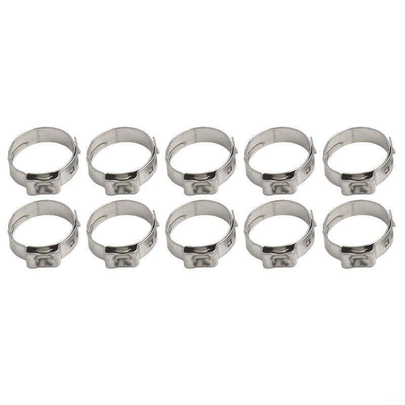 10Pcs 19 8MM Stainless Steel Worm Gear Hose Clamps Adjustable 7 14mm For Plumbing Automotive - Image 3