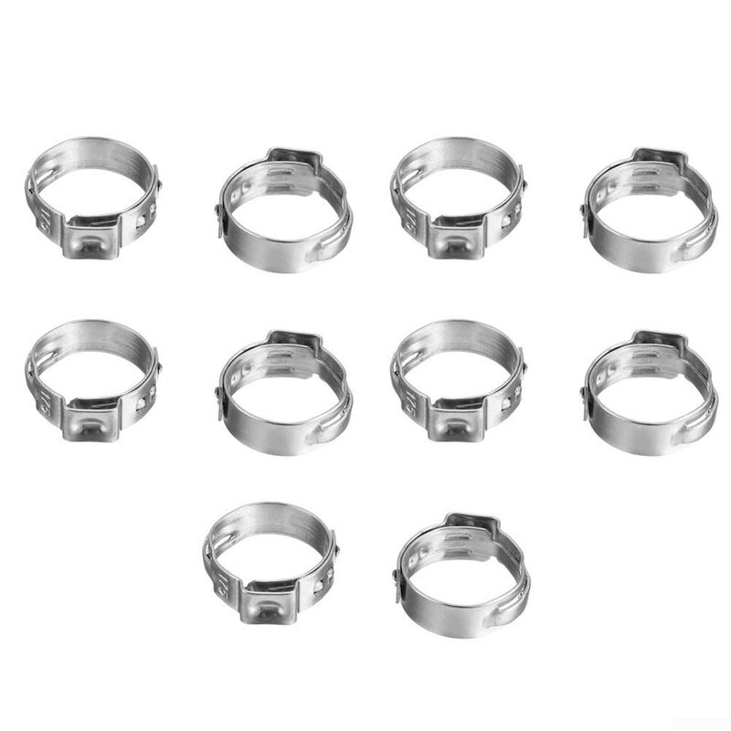10Pcs 19 8MM Stainless Steel Worm Gear Hose Clamps Adjustable 7 14mm For Plumbing Automotive - Image 4