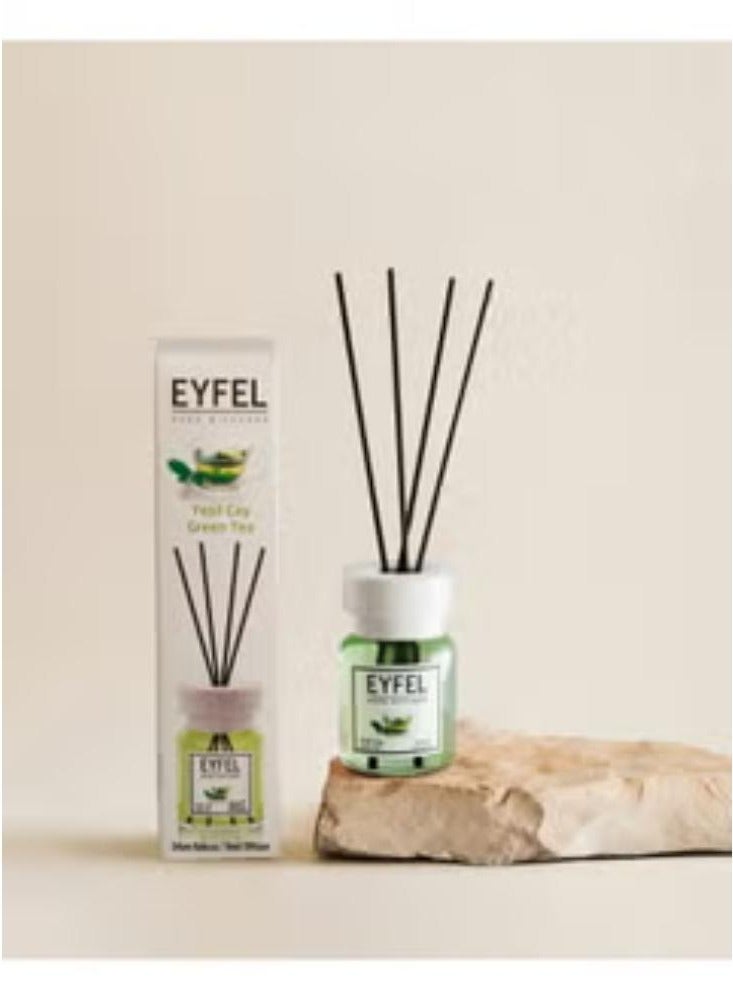 EYFEL Reed Diffuser, Green Tea - 120ml | Best Home Fragrance | Long-Lasting Eyfel Perfume Aroma Diffuser | Enhance Home Ambiance with Green Tea Scent | Perfect for Living Rooms & Bedrooms - Image 2