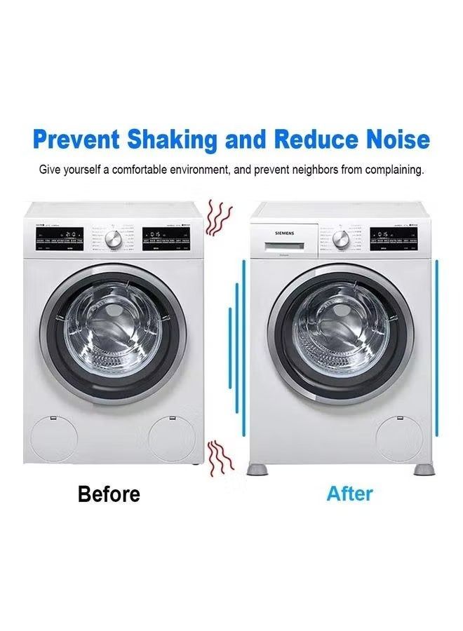 Set Of 4 Anti Vibration Washing Machine Pads Multicolour 10.5cm - Image 2