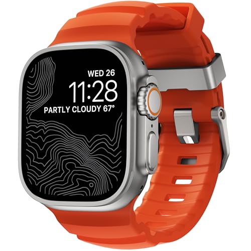 NOMAD Apple Watch Sport Band Rocky Point Magma 4649mm Rugged Apple Watch Band with Natural Titanium Hardware Adventurous for Men and Women - Image 1