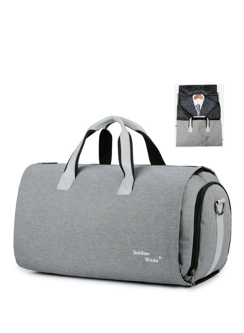 Garment Duffle Bag, Carry On Suit Bag with Shoulder Strap for Travel, Foldable Convertible 2 in 1 Hanging Suitcase for Business and Office  - Image 1