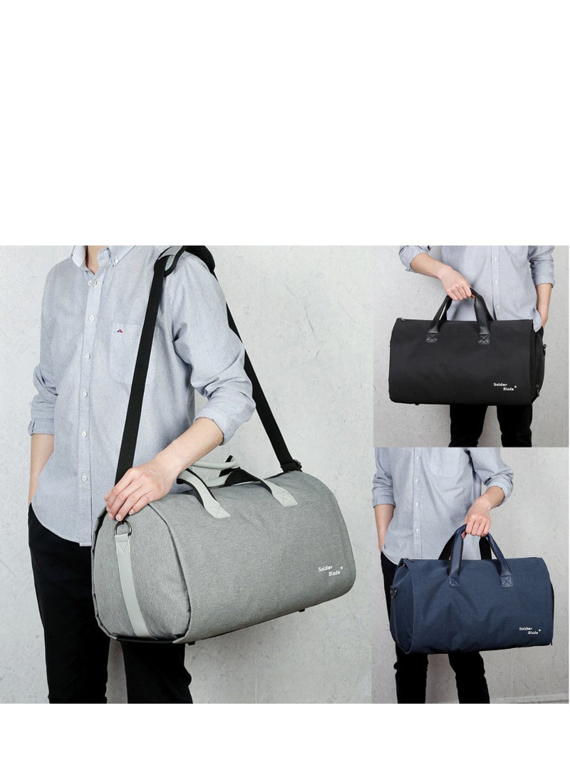 Garment Duffle Bag, Carry On Suit Bag with Shoulder Strap for Travel, Foldable Convertible 2 in 1 Hanging Suitcase for Business and Office  - Image 2
