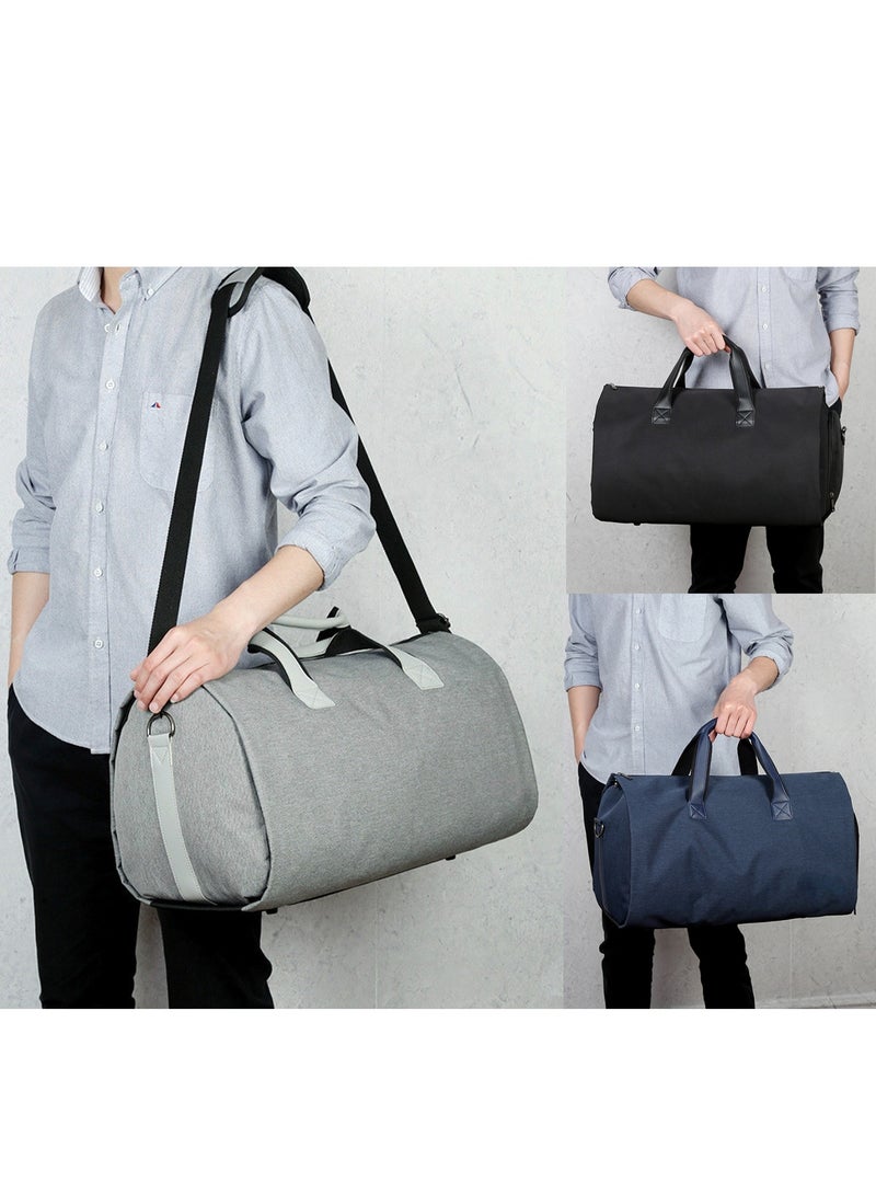 Garment Duffle Bag, Carry On Suit Bag with Shoulder Strap for Travel, Foldable Convertible 2 in 1 Hanging Suitcase for Business and Office - Image 2