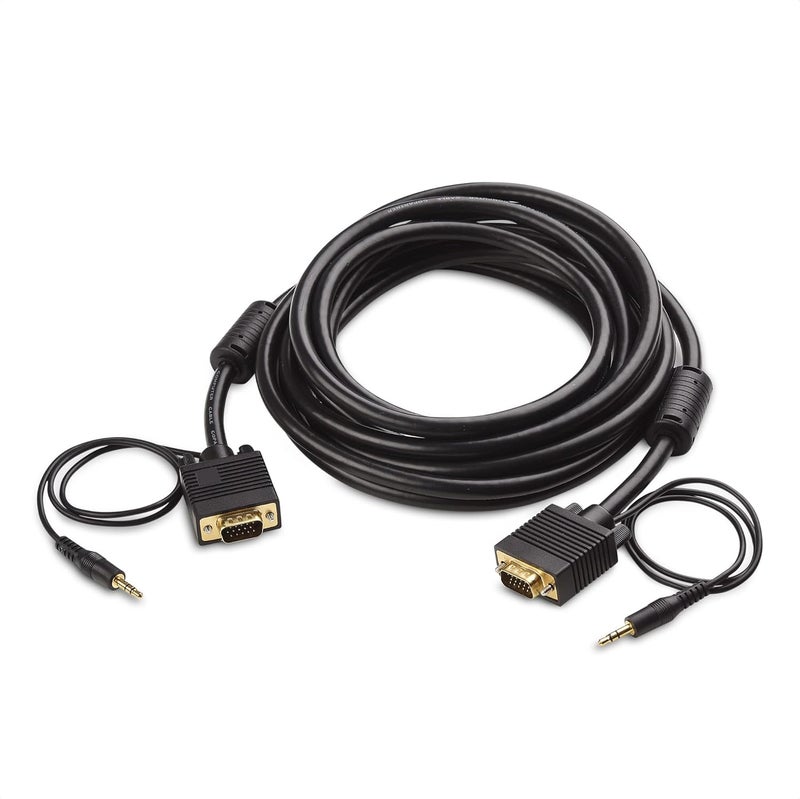 CableMatters كابل VGA مع صوت (كابل SVGA لشاشة مع صوت ستيريو 3.5 مم) بطول 15 قدم - Image 2