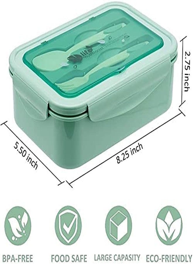 Swami Enterprise 3 Section Lunch Box,Leak Proof 3 Compartment Lunch Box Reusable Freezer Safe Food Containers with Spoon for Office,Picnic,School - Image 4