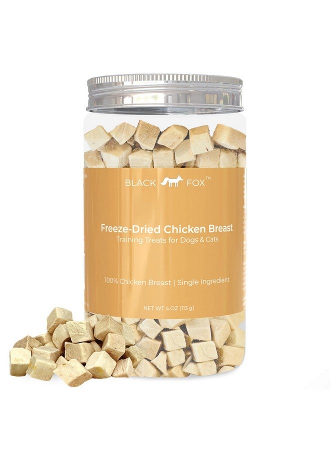 BLACK FOX Freeze-Dried Chicken Breast Training Treats for Dogs and Cats | 330 Treats, 4oz Single Ingredient, Raw, Healthy, All Natural, Human Grade, Recyclable Packaging - Image 1