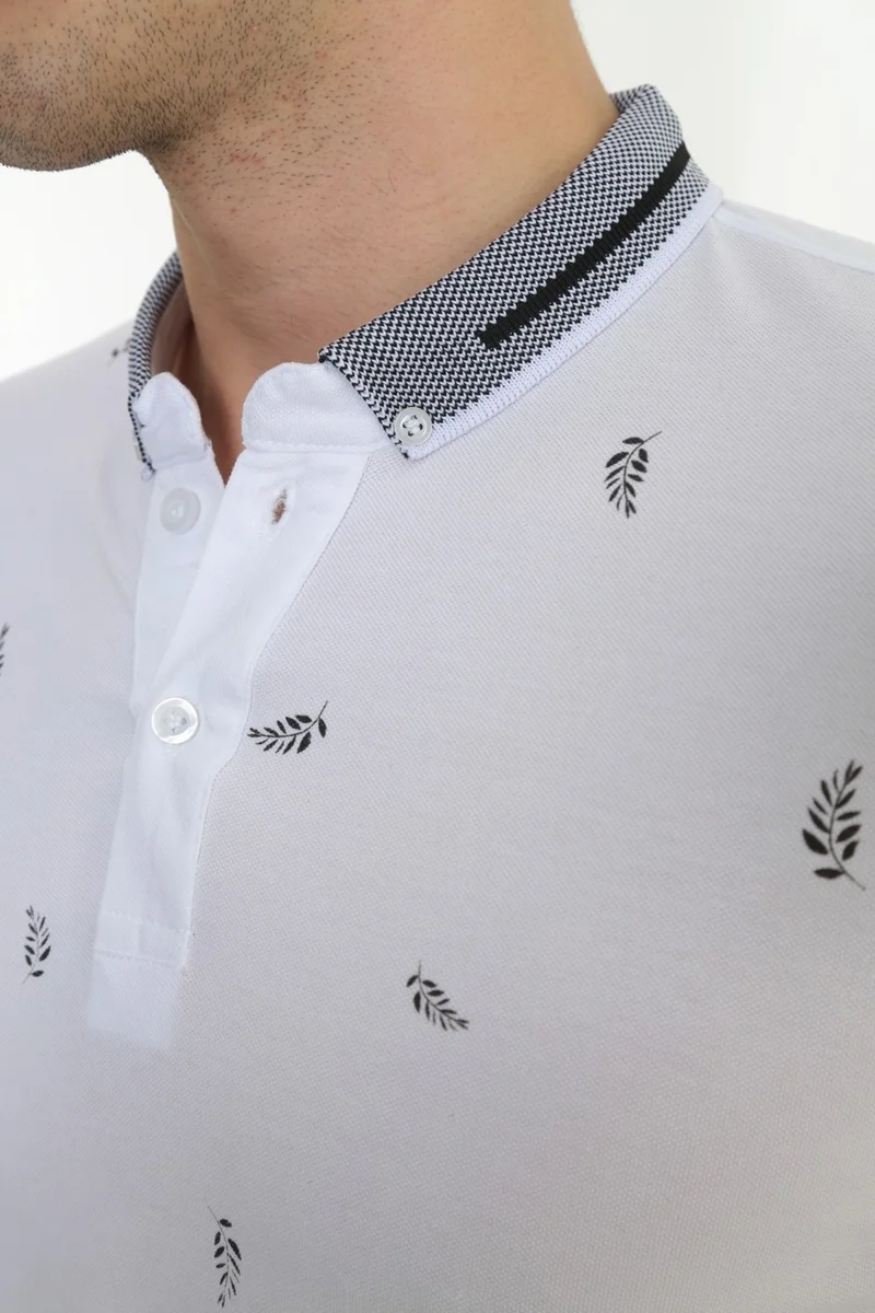 كي ام كي كومبين KMK Combination Men's Slimfit Model Polo Collar T-Shirt
