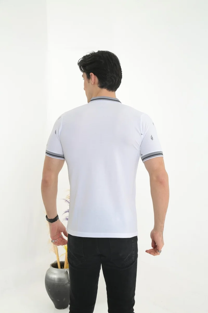 كي ام كي كومبين KMK Combination Men's Slimfit Model Polo Collar T-Shirt