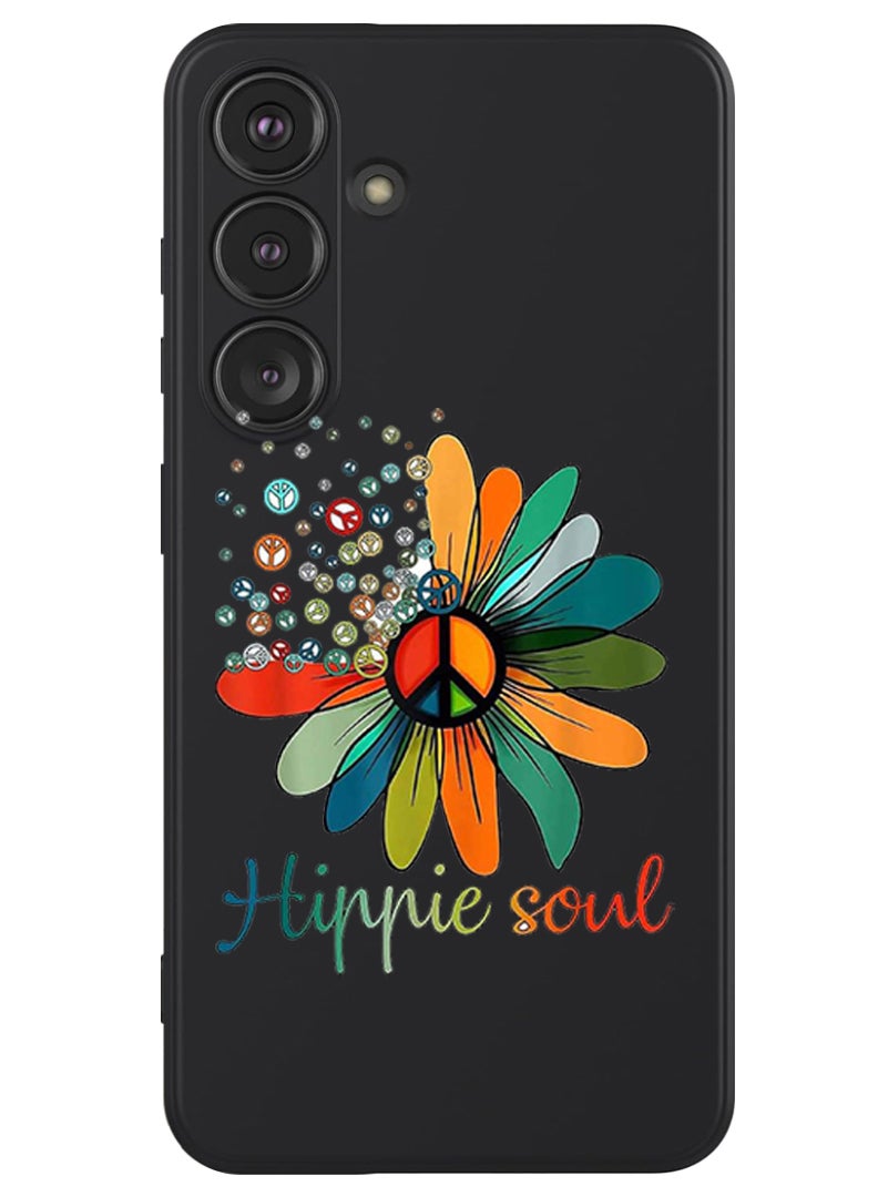 Theodor Protective Slim Fit Case Liquid Silicone Cover with Full Body Protection Anti-Scratch Shockproof Case For Samsung Galaxy S24 (Black) - Hippie soul - Image 1
