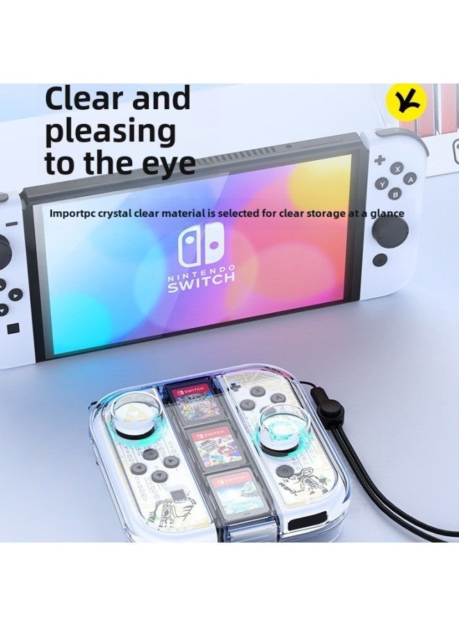 Joycon Storage Box Wearable Shell Storage Nintendo Switch Handle Protective Cover Ns Game Machine Transparent Box NS-Model:Joycon Special Storage Box [skin-friendly Feel★Ivory White] Can Be Worn Shell Storage★Gift Of Lanyard √ - Image 3