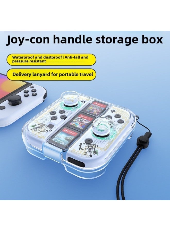 Joycon Storage Box Wearable Shell Storage Nintendo Switch Handle Protective Cover Ns Game Machine Transparent Box NS-Model:Joycon Special Storage Box [skin-friendly Feel★Ivory White] Can Be Worn Shell Storage★Gift Of Lanyard √ - Image 2