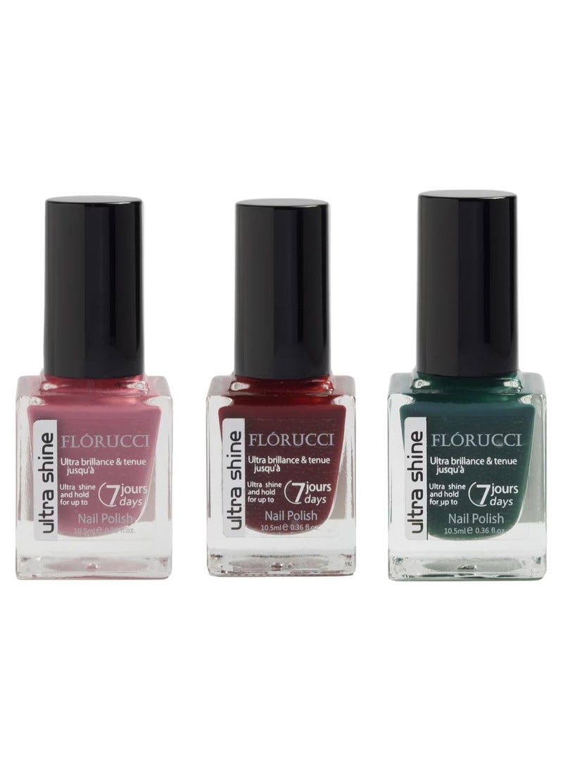 FLORUCCI Florucci Nail Polish Set 3 Colors Multicolor 10 * 3ml 