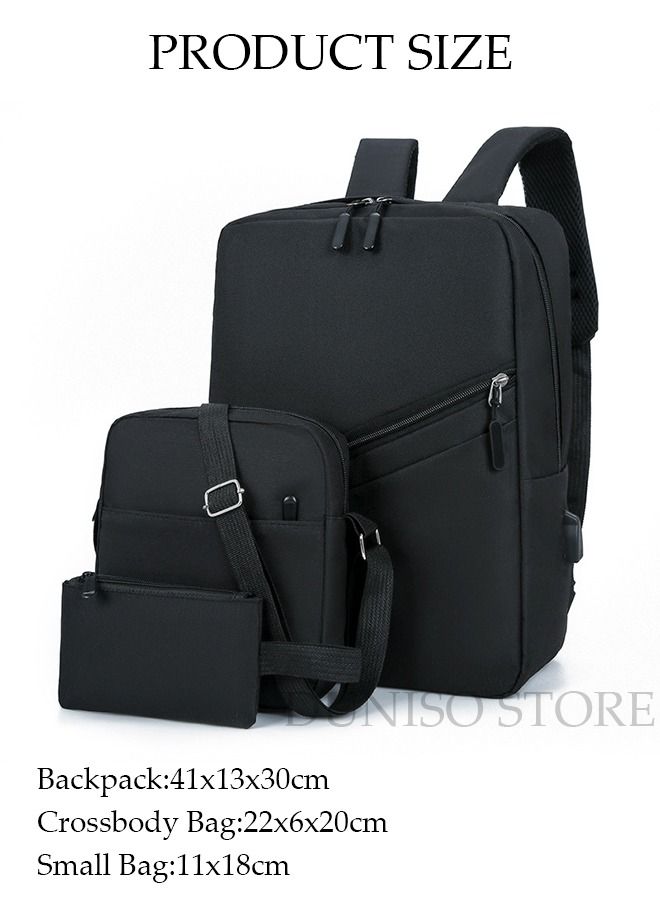 DUNISO Laptop Backpack Lightweight with USB Charging Port Multi Compartment Backpack with Large Capacity Wearproof Dustproof Business Bookbag for Work School Travel Flight - Image 4