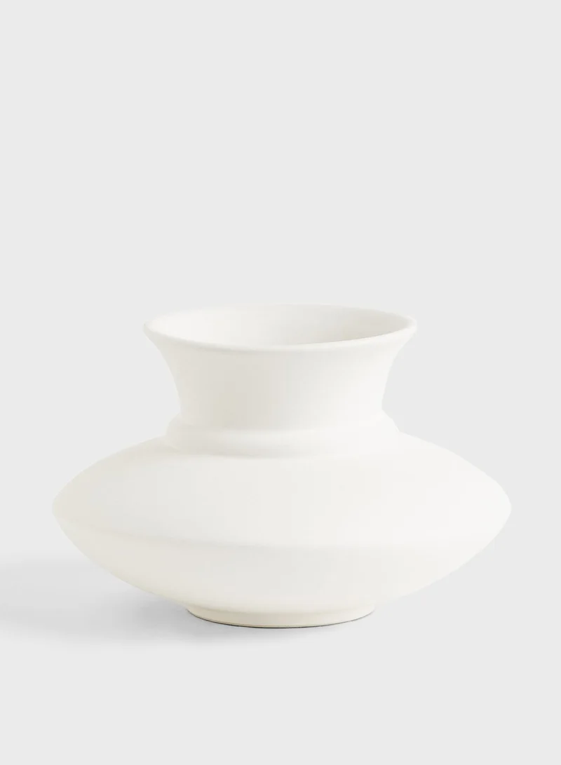 H&M Low Stoneware Vase