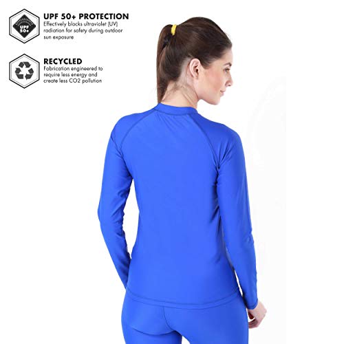 TYR Nylon Eco Long Sleeve Rashguard, XL/38 (Cobalt) - Image 4