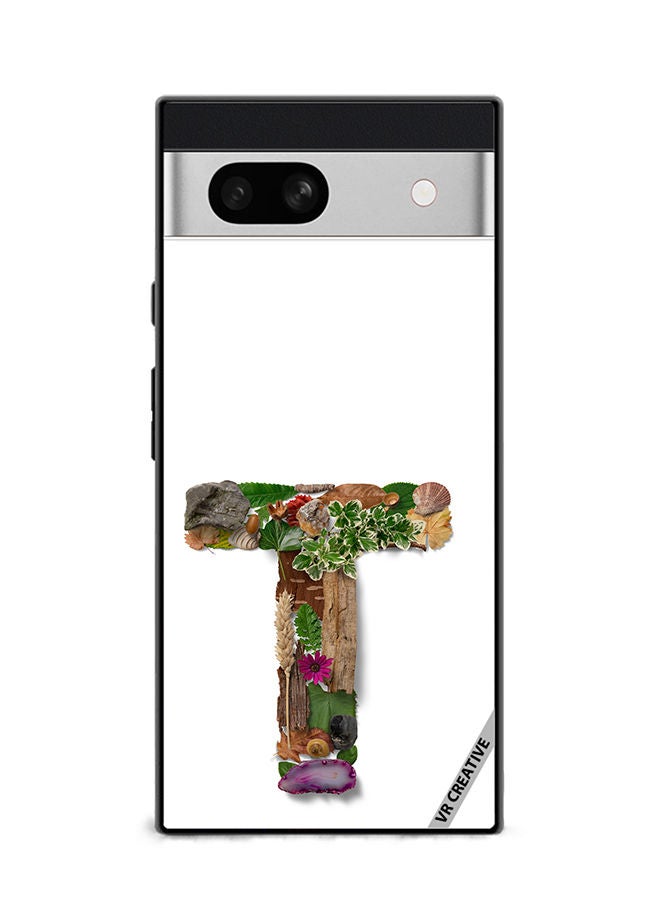 VR CREATIVE Protective Case Cover For Google Pixel 7a Alphabet T Design Multicolour - Image 1