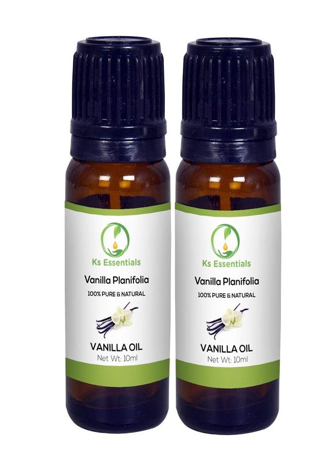 Ks Essentials 100% Pure Vanilla Essential Oil Pure Natural & Undiluted For Skin care & Hair (10ml) Each - Image 1