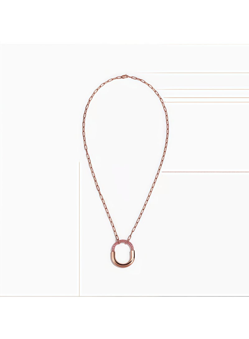 Tiffany & Co. Tiffany Lock™ Pink Sapphire Pendant Necklace, Medium - Image 2