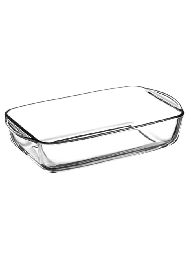 Borcam - Roasters Rectangular Oven Dish With handle - 2.75Lit - Tempered Glass