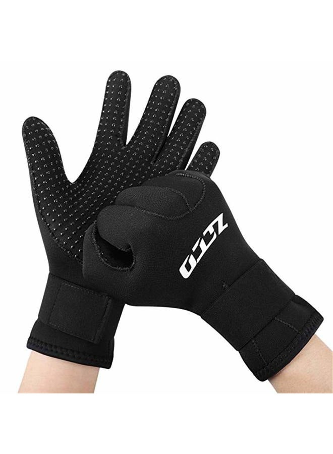 ZCCO Neoprene Diving Gloves - Double-Layer Thermal 3mm Wetsuit Gloves with Elastic Wrist & Skid Resistance Particles for Diving, Surfing, Snorkeling3mm-S - Image 1
