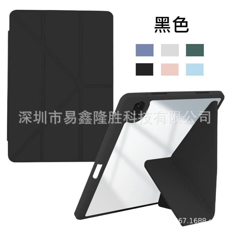حافظة آيباد شفافة بظهر واضح لجهاز iPad Air / iPad 10.2 باللون أسود بظهر شفاف خفيف الحمل للاستخدام الداخلي للهدايا - Image 1